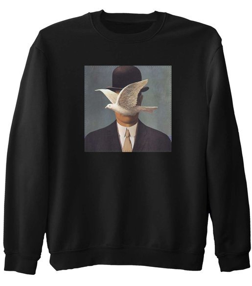 Bluza z naszywką Mężczyzna w meloniku René Magritte