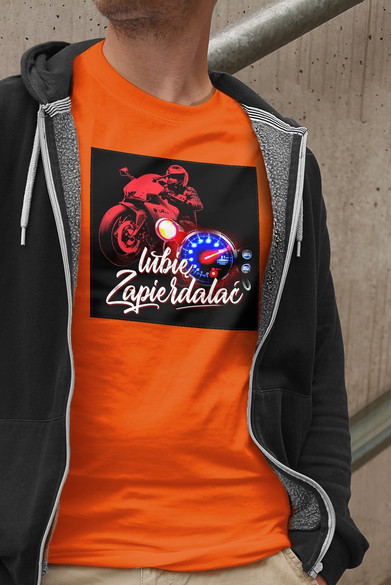 Koszulka z naszywką Lubię zapierd..lać 01