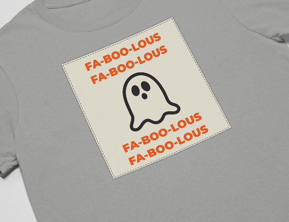 Koszulka z naszywką FA-BOO-LOUS