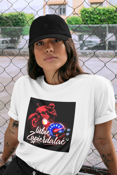 Koszulka z naszywką Lubię zapierd..lać 01