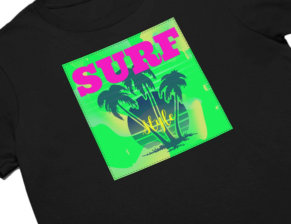 Koszulka z naszywką Surf