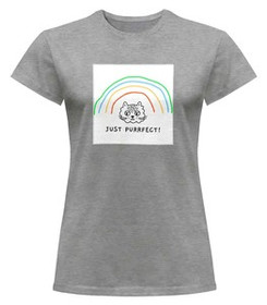 Bluzka damska z naszywką Just purrfect!