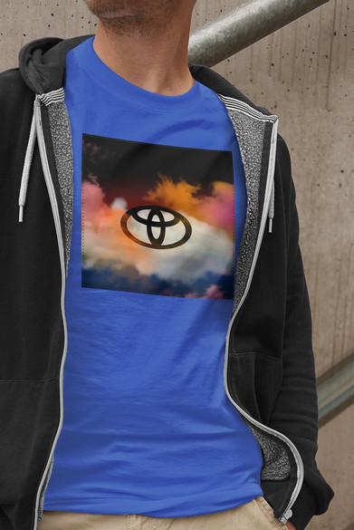 Koszulka z naszywką Toyota logo colourful