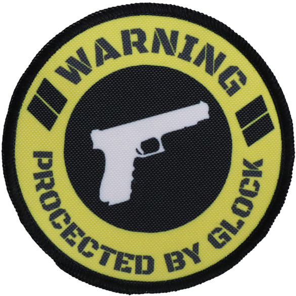 Naszywka dla strzelca Uwaga Chroniony Przez GLOCKA