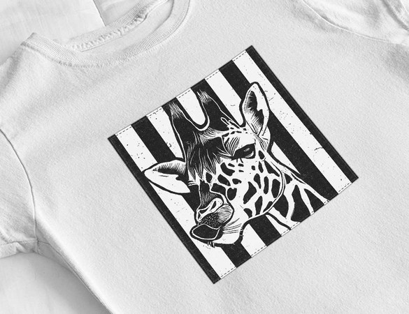 Bluzka damska z naszywką Giraffe/ żyrafa