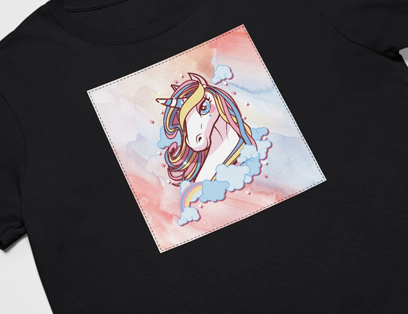 Koszulka z naszywką Unicorne 02