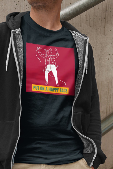 Koszulka z naszywką Put on a happy face