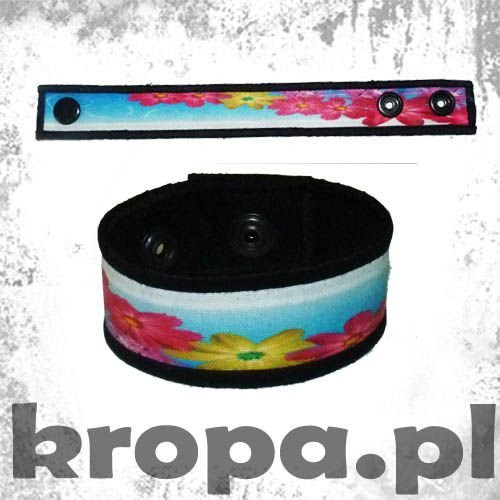 Opaska na rękę - KWIATKI