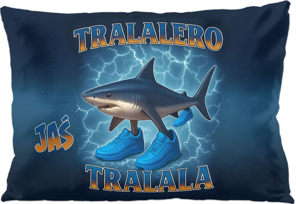 Poduszka Italian Brainrot Tralalero Tralala z piorunami