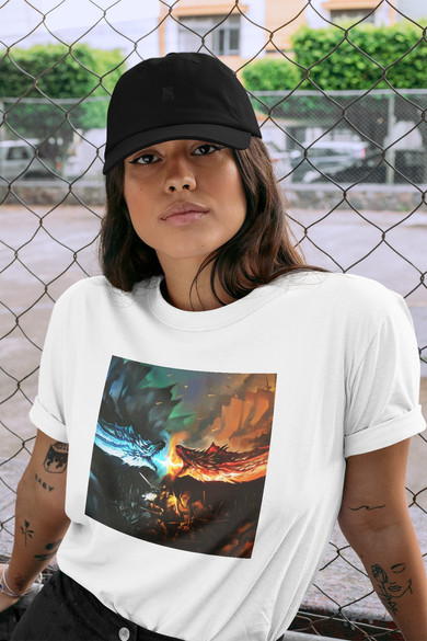 Koszulka z naszywką Game of Thrones dragon