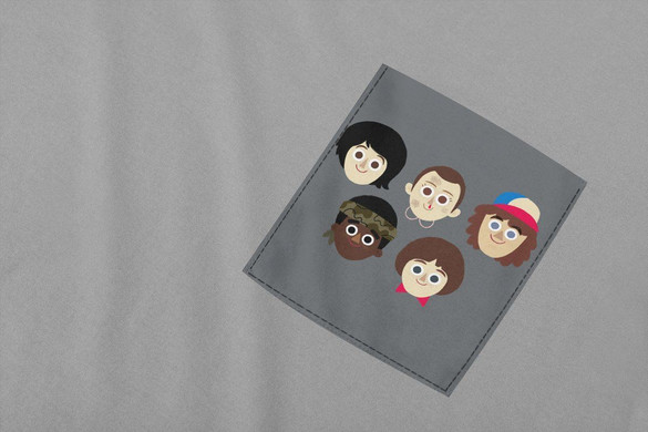 Koszulka z kieszonką STRANGER THINGS