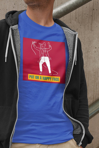 Koszulka z naszywką Put on a happy face