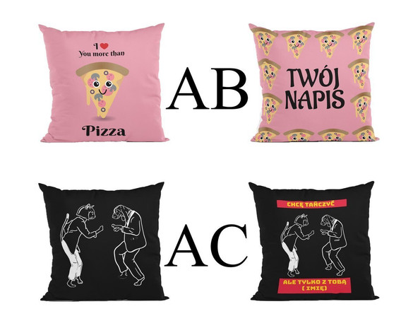 Poduszka na Walentynki + Magnes i Imię GRATIS!