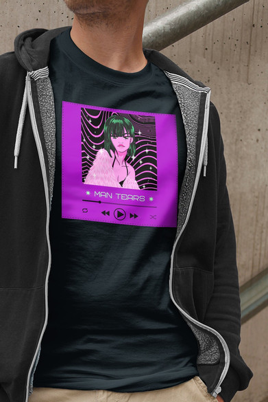 Koszulka z naszywką  Man tears