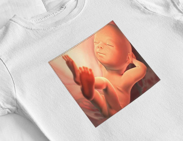 Bluzka damska z naszywką Płód 01