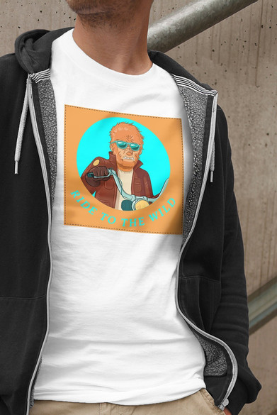 Koszulka z naszywką Ride to the wild