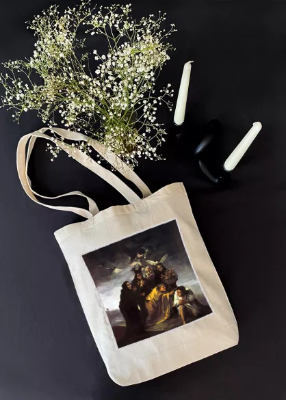 Torba z naszywką Urok Francisco Goya écru