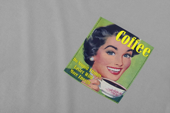 Koszulka z kieszonką COFFEE