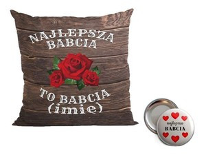 Poduszka na Dzień Babci. Magnes i Imię GRATIS!