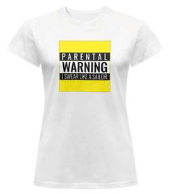 Bluzka damska z naszywką I swear like a sailor