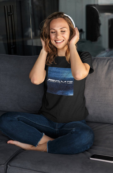 Bluzka damska z naszywką Mercedes AMG