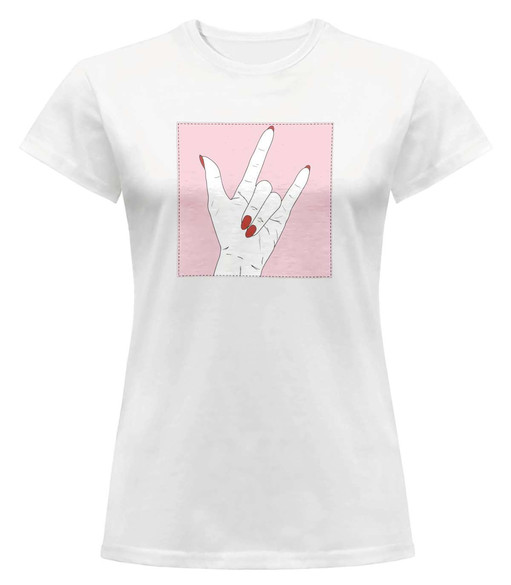 Bluzka damska z naszywką Sweet Metal Gesture