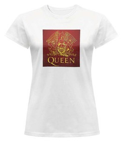 Bluzka damska z naszywką Queen logo red