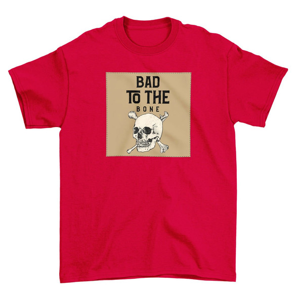 Koszulka z naszywką Skull : Bad to the...
