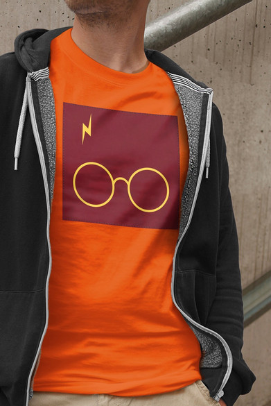 Koszulka z naszywką  Harry Potter glasses