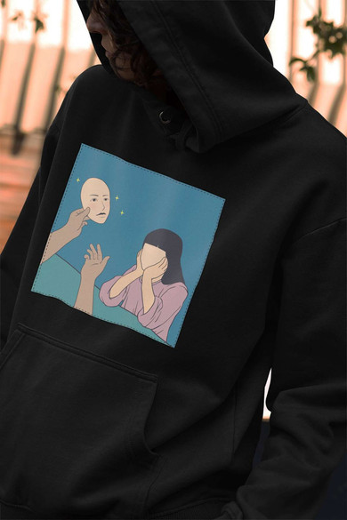 Bluza z naszywką Put on a mask