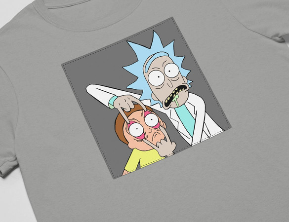 Koszulka z naszywką Rick and Morty 01