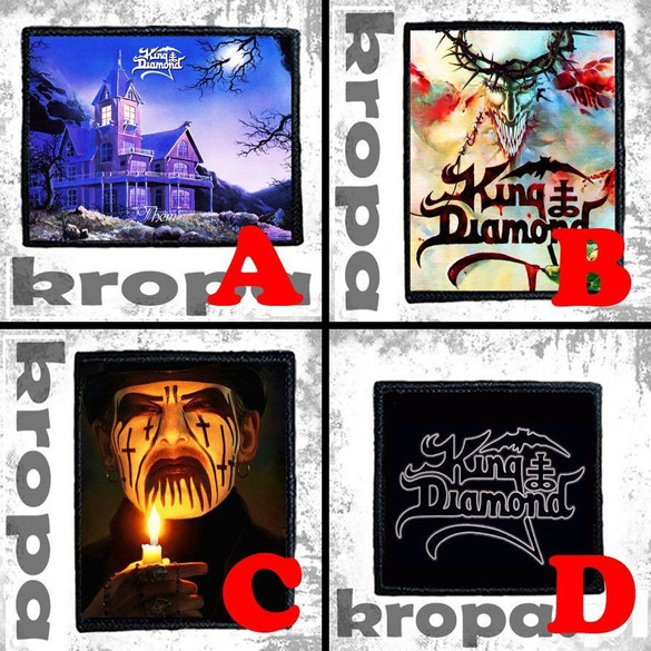 Naszywka KING DIAMOND 10 x 10 cm Dużo Wzorów!