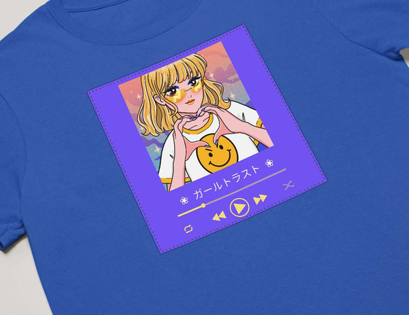 Koszulka z naszywką Music window