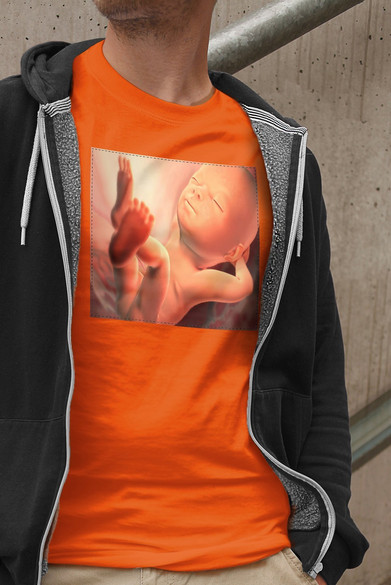 Koszulka z naszywką Płód 01