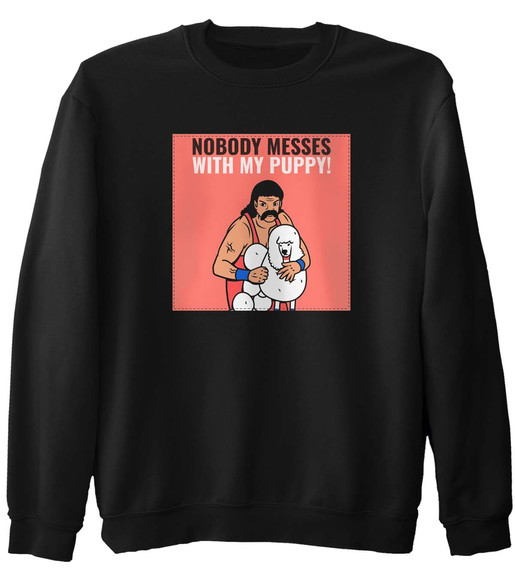 Bluza z naszywką Nobody messes …