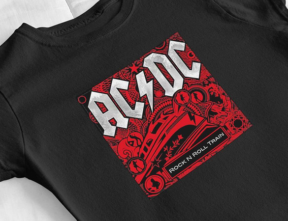 Bluzka damska z naszywką AC/DC...Train...