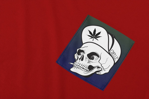 Koszulka z kieszonką STONED SKULL