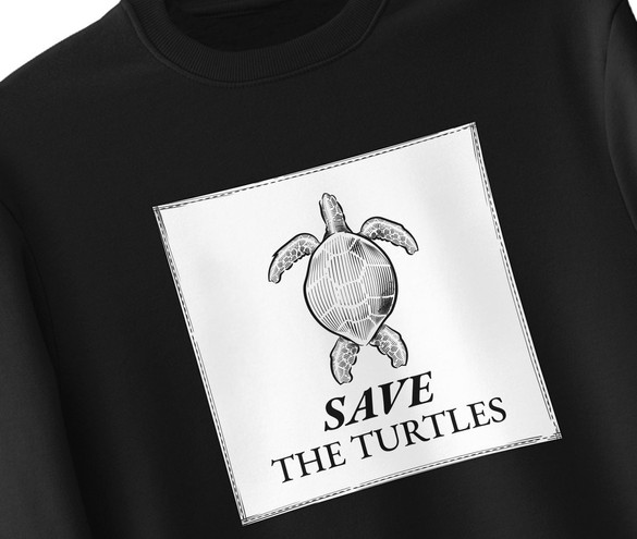 Bluza z naszywką Save The Turtles