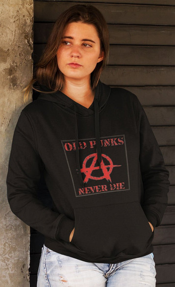 Bluza z naszywką OLD PUNKS NEVER DIE