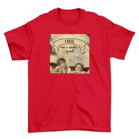 Koszulka z naszywką na Walentynki TWÓJ NAPIS