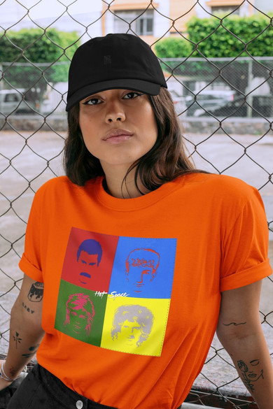 Koszulka z naszywką Queen Hot Space 01