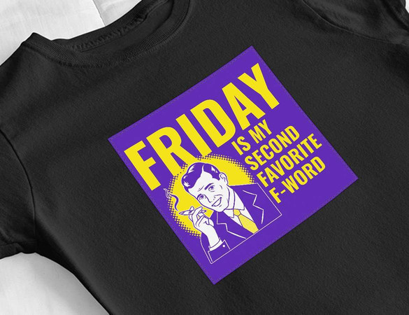 Bluzka damska z naszywką Friday – man