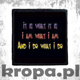 Naszywka IT IS WHAT IT IS 02