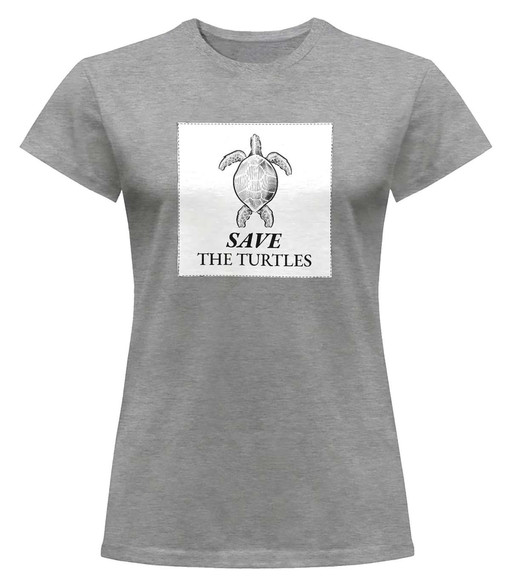 Bluzka damska z naszywką Save The Turtles