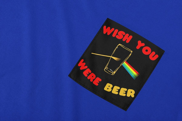 Koszulka z kieszonką WISH YOU WERE BEER