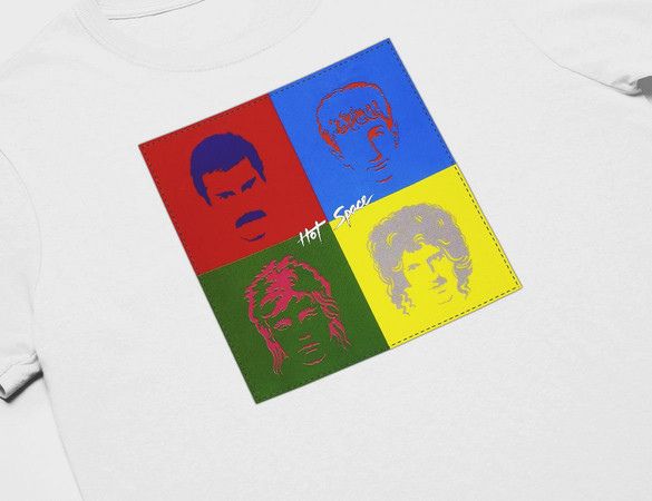 Koszulka z naszywką Queen Hot Space 01