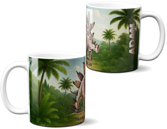 Kubek Dinozaury Stegozaur z imieniem dziecka