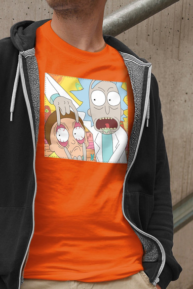 Koszulka z naszywką Rick and Morty 04