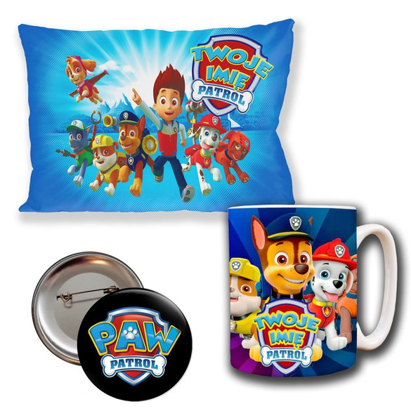 Psi Paw Patrol Poduszka + Kubek +Imię Na Prezent