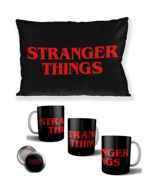 STRANGER THINGS Zestaw poduszka kubek WZORY+GRATIS